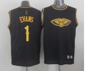 nba new orleans hornets #1 evans black[gold lettering fashion]