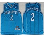 nba new orleans hornets #2 johnson blue[stripe fans edition]