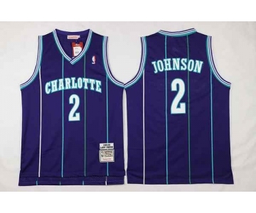 nba new orleans hornets #2 johnson pueple[stripe][2016 new]