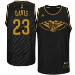 nba new orleans hornets #23 anthony davis black[gold lettering fashion]