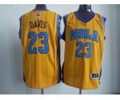 nba new orleans hornets #23 anthony davis yellow(stripe)