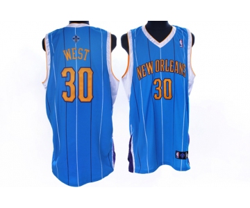 nba new orleans hornets #30 west blue(stripe)