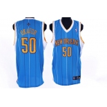 nba new orleans hornets #50 okafor blue(stripe)