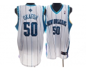 nba new orleans hornets #50 okaforwhite(stripe)