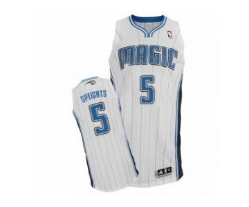 Men Adidas Orlando Magic #5 Marreese Speights Authentic White Home NBA Jersey