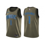 Men Nike Orlando Magic #1 Penny Hardaway Green Salute to Service NBA Swingman Jersey