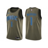 Men Nike Orlando Magic #1 Tracy Mcgrady Green Salute to Service NBA Swingman Jersey