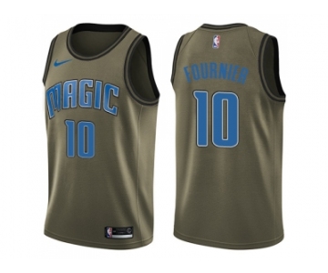 Men Nike Orlando Magic #10 Evan Fournier Green Salute to Service NBA Swingman Jersey