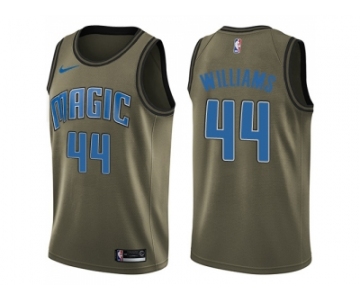 Men Nike Orlando Magic #44 Jason Williams Green Salute to Service NBA Swingman Jersey