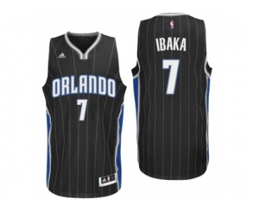 Men Orlando Magic #7 Serge Ibaka Alternate Black New Swingman Jersey