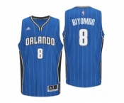 Men Orlando Magic #8 Bismack Biyombo Road Blue New Swingman Jersey