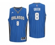 Men Orlando Magic #8 Jeff Green Road Blue New Swingman Jersey