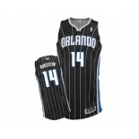 Men's Adidas Orlando Magic #14 D.J. Augustin Authentic Black Alternate NBA Jersey