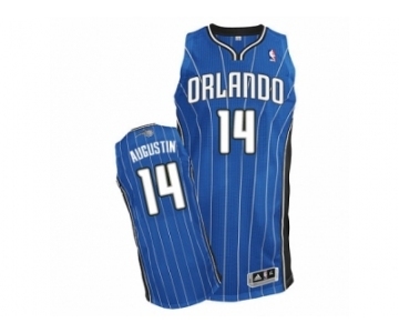 Men's Adidas Orlando Magic #14 D.J. Augustin Authentic Royal Blue Road NBA Jersey