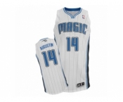 Men's Adidas Orlando Magic #14 D.J. Augustin Authentic White Home NBA Jersey