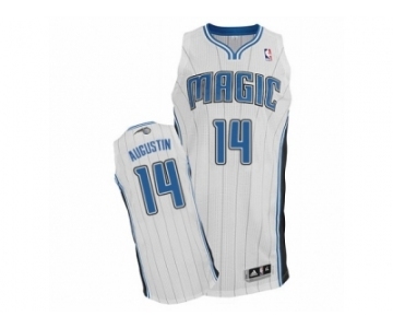 Men's Adidas Orlando Magic #14 D.J. Augustin Authentic White Home NBA Jersey