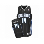 Men's Adidas Orlando Magic #14 D.J. Augustin Swingman Black Alternate NBA Jersey