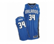 Men's Adidas Orlando Magic #34 Jeff Green Authentic Royal Blue Road NBA Jersey