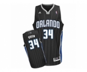 Men's Adidas Orlando Magic #34 Jeff Green Swingman Black Alternate NBA Jersey