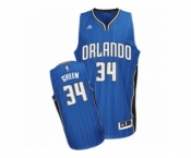 Men's Adidas Orlando Magic #34 Jeff Green Swingman Royal Blue Road NBA Jersey