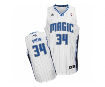 Men's Adidas Orlando Magic #34 Jeff Green Swingman White Home NBA Jersey