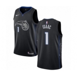 Men's Nike Orlando Magic #1 Jonathan Isaac Swingman Black NBA Jersey - City Edition