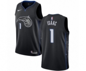 Men's Nike Orlando Magic #1 Jonathan Isaac Swingman Black NBA Jersey - City Edition