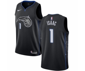 Men's Nike Orlando Magic #1 Jonathan Isaac Swingman Black NBA Jersey - City Edition