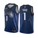 Men's Nike Orlando Magic #1 Jonathan Isaac Swingman Blue NBA Jersey - City Edition