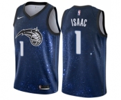 Men's Nike Orlando Magic #1 Jonathan Isaac Swingman Blue NBA Jersey - City Edition