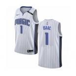 Men's Nike Orlando Magic #1 Jonathan Isaac Swingman NBA Jersey - Association Edition