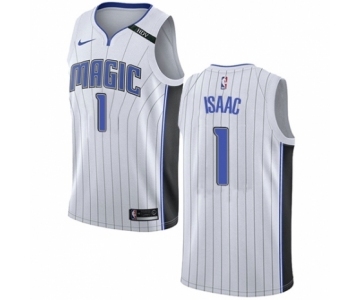 Men's Nike Orlando Magic #1 Jonathan Isaac Swingman NBA Jersey - Association Edition