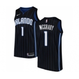 Men's Nike Orlando Magic #1 Tracy Mcgrady Swingman Black Alternate NBA Jersey Statement Edition