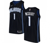 Men's Nike Orlando Magic #1 Tracy Mcgrady Swingman Black Alternate NBA Jersey Statement Edition