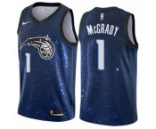 Men's Nike Orlando Magic #1 Tracy Mcgrady Swingman Blue NBA Jersey - City Edition