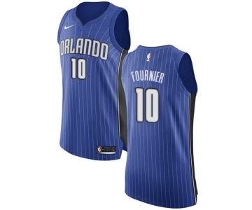 Men's Nike Orlando Magic #10 Evan Fournier Authentic Royal Blue Road NBA Jersey - Icon Edition