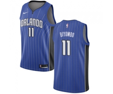 Men's Nike Orlando Magic #11 Bismack Biyombo Swingman Royal Blue Road NBA Jersey - Icon Edition