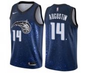 Men's Nike Orlando Magic #14 D.J. Augustin Authentic Blue NBA Jersey - City Edition