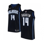 Men's Nike Orlando Magic #14 D.J. Augustin Swingman Black Alternate NBA Jersey Statement Edition