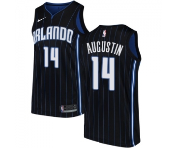 Men's Nike Orlando Magic #14 D.J. Augustin Swingman Black Alternate NBA Jersey Statement Edition