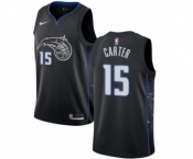 Men's Nike Orlando Magic #15 Vince Carter Swingman Black NBA Jersey - City Edition