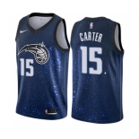 Men's Nike Orlando Magic #15 Vince Carter Swingman Blue NBA Jersey - City Edition