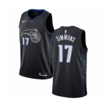 Men's Nike Orlando Magic #17 Jonathon Simmons Swingman Black NBA Jersey - City Edition