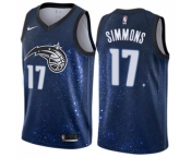 Men's Nike Orlando Magic #17 Jonathon Simmons Swingman Blue NBA Jersey - City Edition