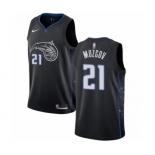 Men's Nike Orlando Magic #21 Timofey Mozgov Swingman Black NBA Jersey - City Edition