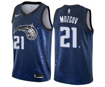 Men's Nike Orlando Magic #21 Timofey Mozgov Swingman Blue NBA Jersey - City Edition