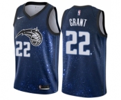 Men's Nike Orlando Magic #22 Jerian Grant Swingman Blue NBA Jersey - City Edition