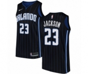 Men's Nike Orlando Magic #23 Justin Jackson Authentic Black NBA Jersey Statement Edition