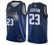 Men's Nike Orlando Magic #23 Justin Jackson Authentic Blue NBA Jersey - City Edition