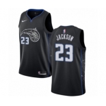 Men's Nike Orlando Magic #23 Justin Jackson Swingman Black NBA Jersey - City Edition